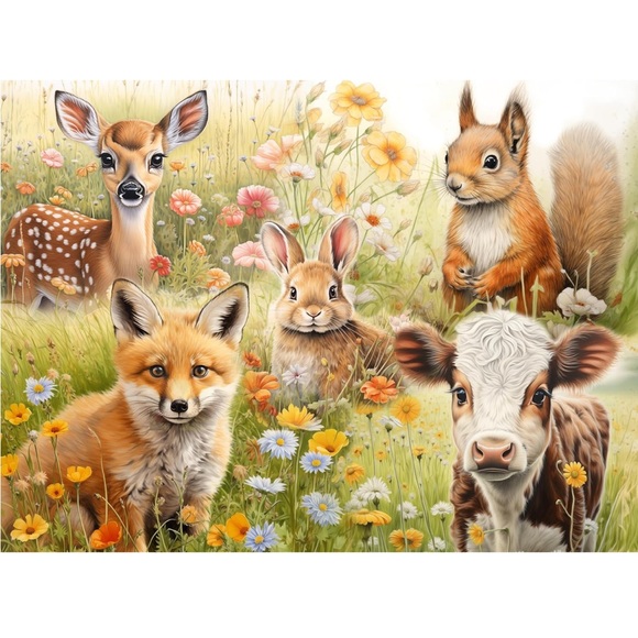 Animal Companions Meadow Dwellers 1000 piece Jigsaw Puzzle - Picture 3 of 5
